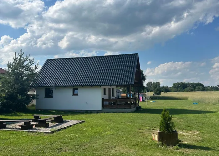 Letniskowy 6-osobowy Caloroczny Nad Jeziorem Wilczynskim Деревянный коттедж *